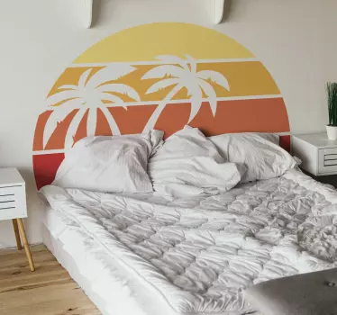 Retro auringonlasku Sol 70 luvulla seinätarrat - Tenstickers