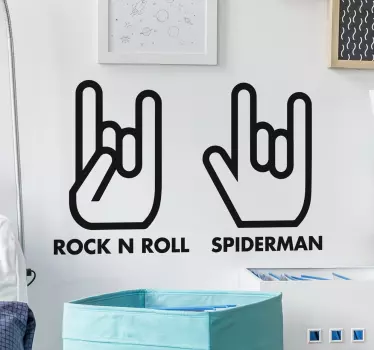 Rock & Spiderman Sisustustarra - Tenstickers