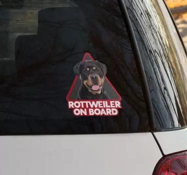 Rottweiller-kasvotarra tarra lemmikki - Tenstickers