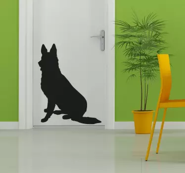 Saksanpaimenkoira Siluetti Sisustustarra - Tenstickers