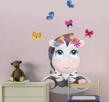 Seepra tyttö villieläin tarra - Tenstickers