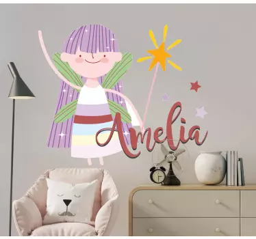 Seinätarra lastenhuone keijuhahmoilla - Tenstickers