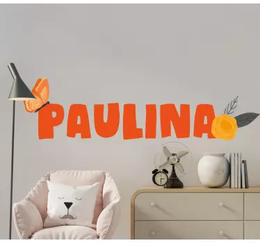 Seinätarra lastenhuone nimikoitu design - Tenstickers