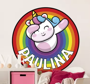 Seinätarra lastenhuone satumainen yksisarvinen kuvasto - Tenstickers