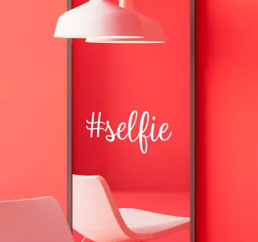 # selfie peiliseinä tarra - Tenstickers
