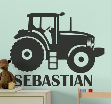 Siluetti traktorin nimi lelutarra - Tenstickers