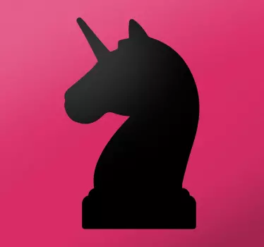 Siluetti yksisarvinen seinä tarra - Tenstickers