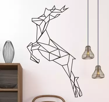 Sisustustarra geometrinen hirvi - Tenstickers
