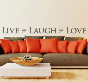 Sisustustarra Live Laugh Love - Tenstickers