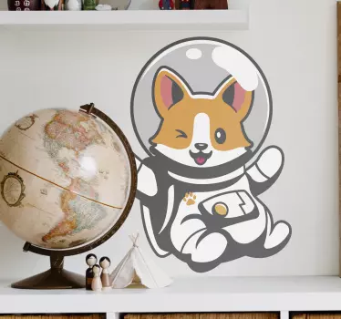 Söpö astronauttikoira lemmikkitarra - Tenstickers