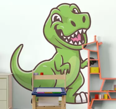Söpö dinosaurus tyrannosaurus sarjakuva Dinosaurustarra - Tenstickers