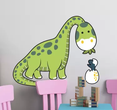 Söpö dinosauruspoikanen tarra - Tenstickers