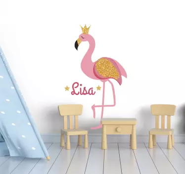Söpö flamingo-koriste seinätarra lastenhuone - Tenstickers