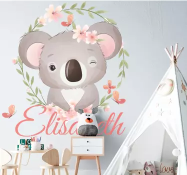 Söpö koala seinätarra lastenhuoneeseen - Tenstickers