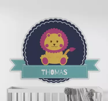 Söpö leijonakuosi seinätarra lastenhuone - Tenstickers