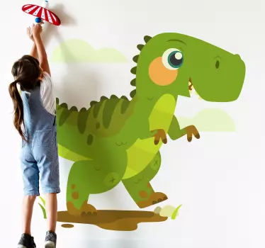 Söpö vauva dinosaurus sarjakuva Dinosaurustarra - Tenstickers