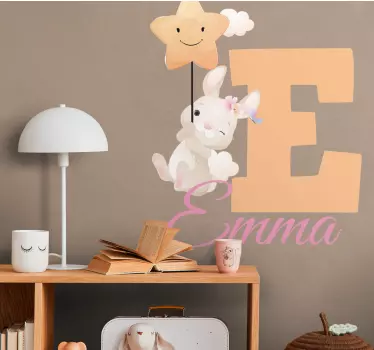 Söpöjä eläimiä pupu nimeltä seinätarra lastenhuone - Tenstickers