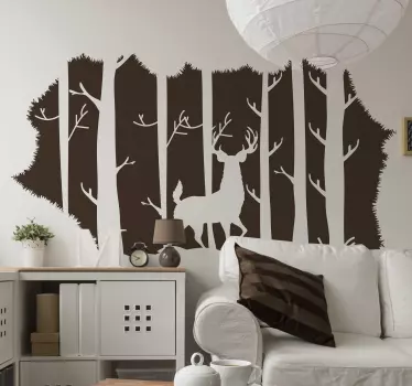 Stag florestin sisustustarra olohuoneeseen - Tenstickers
