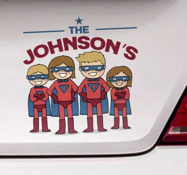 Super perhe autotarra - Tenstickers
