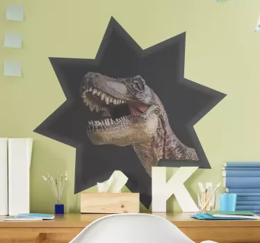 T-rex 3d-efektinä Dinosaurustarra - Tenstickers