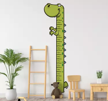 T- rex korkeuskartta seinä tarra - Tenstickers