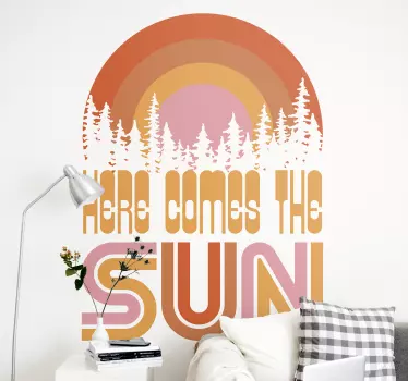 Täällä paistaa aurinko luontoaiheinen seinätarra - Tenstickers