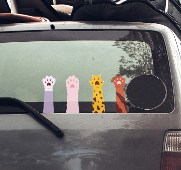 Tassunjälki siluetti Ikkunatarra - Tenstickers