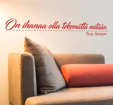 Teksti sisustustarra muumi - Tenstickers