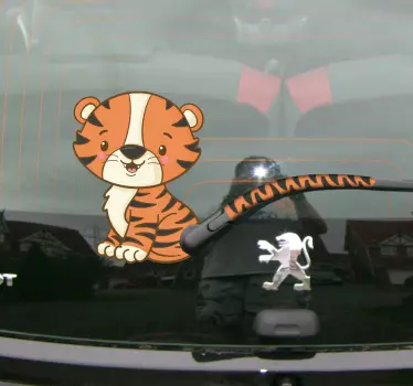 Tiikeri- ja pyrstöautotarra - Tenstickers