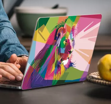 Tiikeri kaleidoskoopin kannettava tietokone tarra - Tenstickers