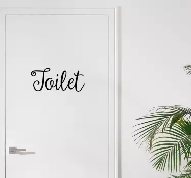 Toilet tekstitarra kylpyhuoneen oveen - Tenstickers
