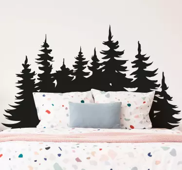 Treeline siluetti Puutarrat - Tenstickers