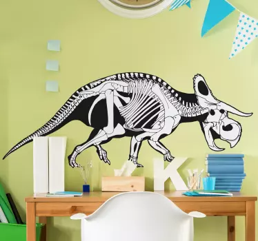 Triceratops-luurankojen seinä tarra - Tenstickers