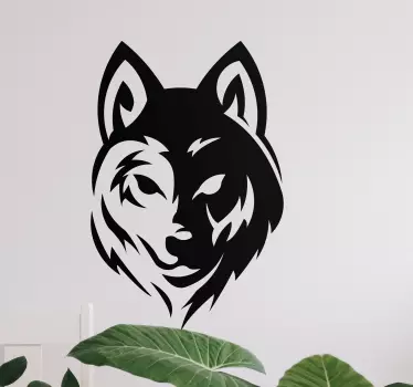 Tyylitelty suden pää villieläintarra - Tenstickers