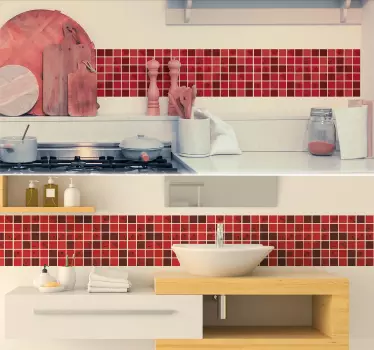 Unikon mosaiikki koristereunus seinätarra - Tenstickers