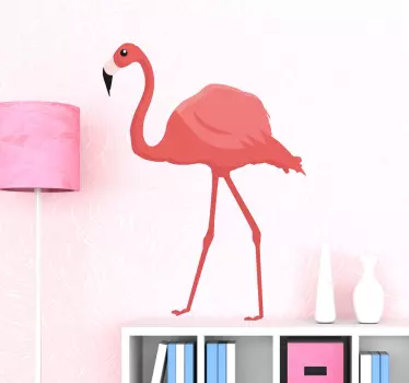 Vaaleanpunainen flamingo seinätarra - Tenstickers