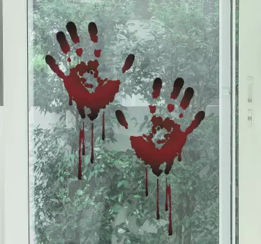 Verisiä jälkiä halloween tarra - Tenstickers