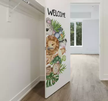 Viidakon eläimet kurkistamassa Ovitarrat - Tenstickers