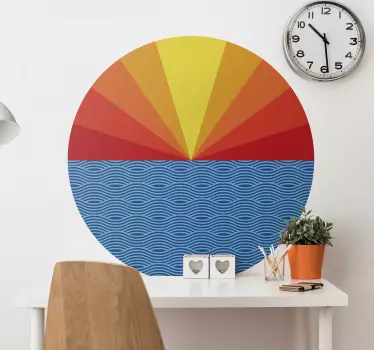 Vintage auringonlasku Sol 70 luvulla seinätarrat - Tenstickers