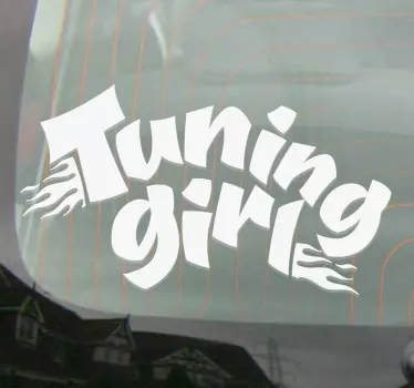 Viritys tyttö auton tarra - Tenstickers