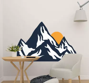 Vuoret ja aurinko luontotarra - Tenstickers