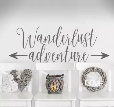 "wanderlust seikkailu" seinätarra - Tenstickers