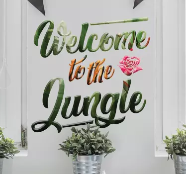 Welcome to the Jungle musiikki tarra - Tenstickers