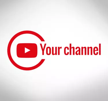 Youtube -tarra muokattavissa Ikkunatarra - Tenstickers