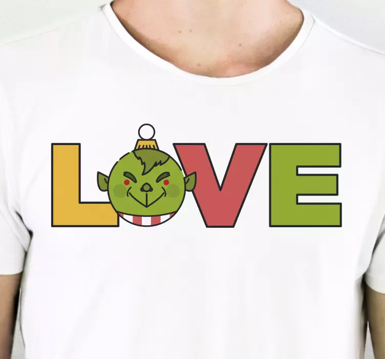 Grinch love joulu t-paita - Tenstickers