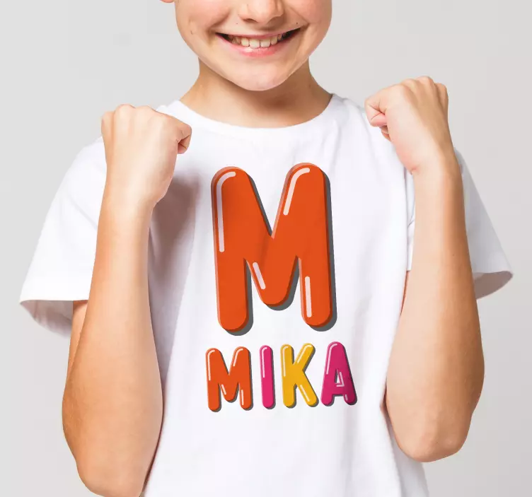 Ensimmäinen kirjain on nimi paita t paita vauvalle - Tenstickers