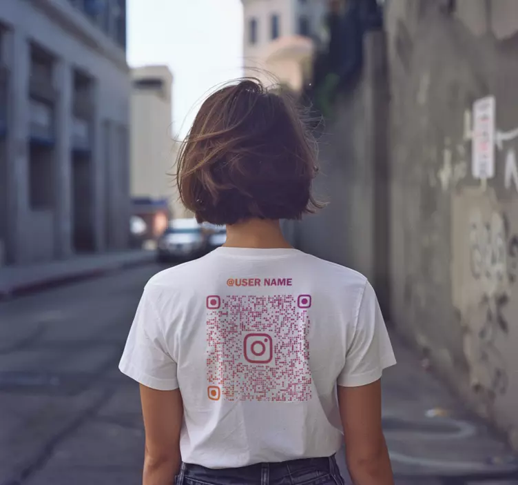 Instagram QR-koodi t-paita - Tenstickers