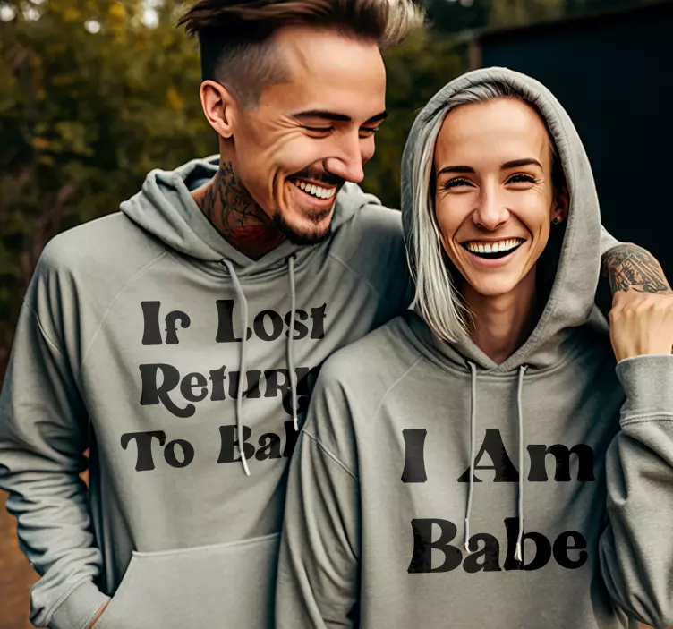 Jos olet kateissa Couple hoodies - Tenstickers
