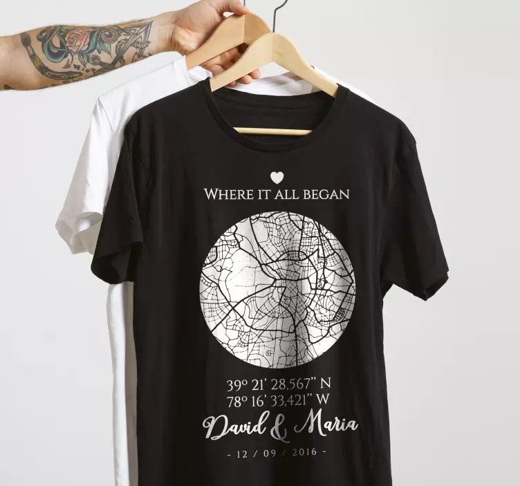 Mistä kaikki alkoi Couple T Shirts - Tenstickers