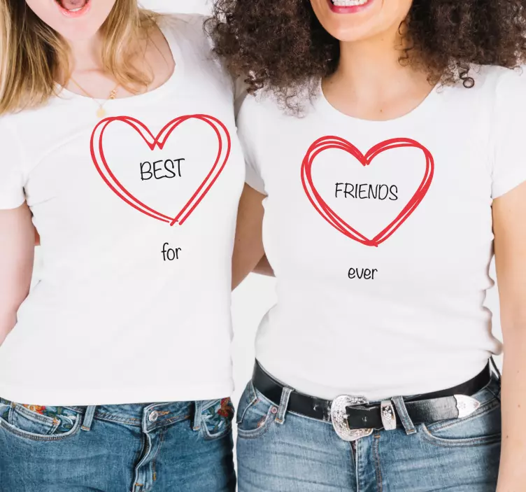 Parhaat ystävät ikuinen t-paita - Tenstickers